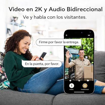 Cerradura Digital Inteligente con Cámara, Timbre WiFi 3 en 1 💡