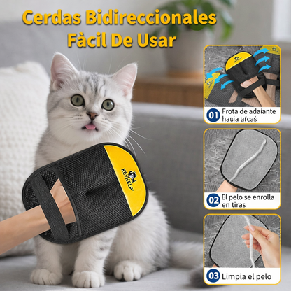 Pack 3 Guantes Para Mascotas Eliminador  De PeloDde Mascotas Para Ropa, Sofá  Etc