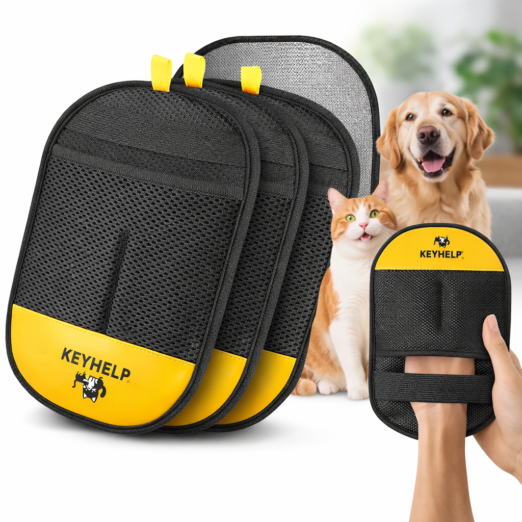 Pack 3 Guantes Para Mascotas Eliminador  De PeloDde Mascotas Para Ropa, Sofá  Etc