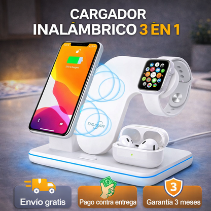 CARGADOR INALAMBRICO 3 EN 1