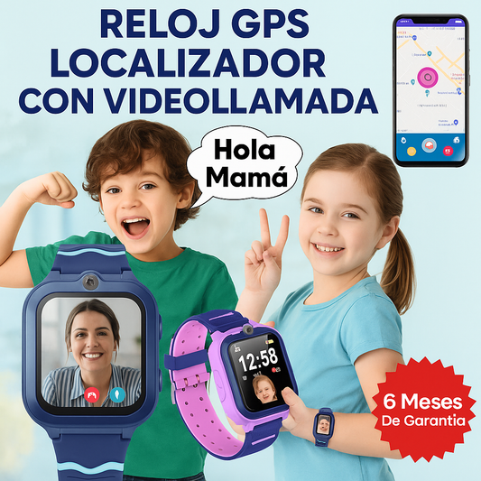 RELOJ ORIGINAL GPS CON  LOCALIZADOR EN TIEMPO REAL CON CÁMARA  INTEGRADA GRATIS SIM 4G
