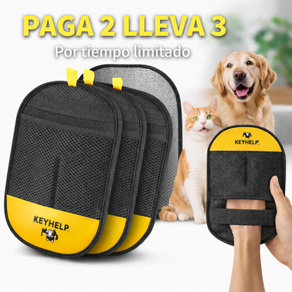 Pack 3 Guantes Para Mascotas Eliminador  De PeloDde Mascotas Para Ropa, Sofá  Etc