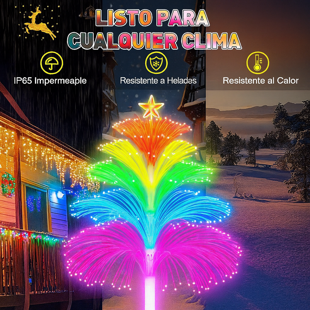 Luces Solares Para Árboles De Navidad