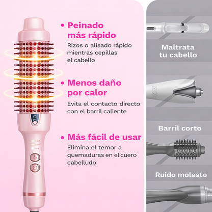 Brillair®  Cepillo TérmicoIónico con Tecnología de Cerámica Turmalina que Reduce el Frizz y Crea Volumen Profesional