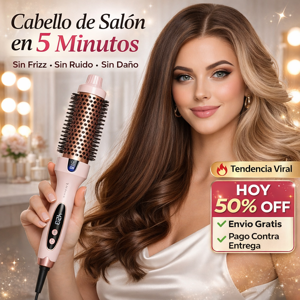 Brillair®  Cepillo TérmicoIónico con Tecnología de Cerámica Turmalina que Reduce el Frizz y Crea Volumen Profesional