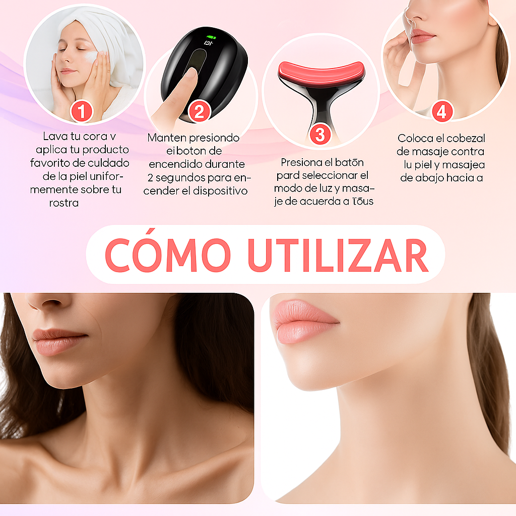 Quita Papada 3 en 1 Masajeador Facial