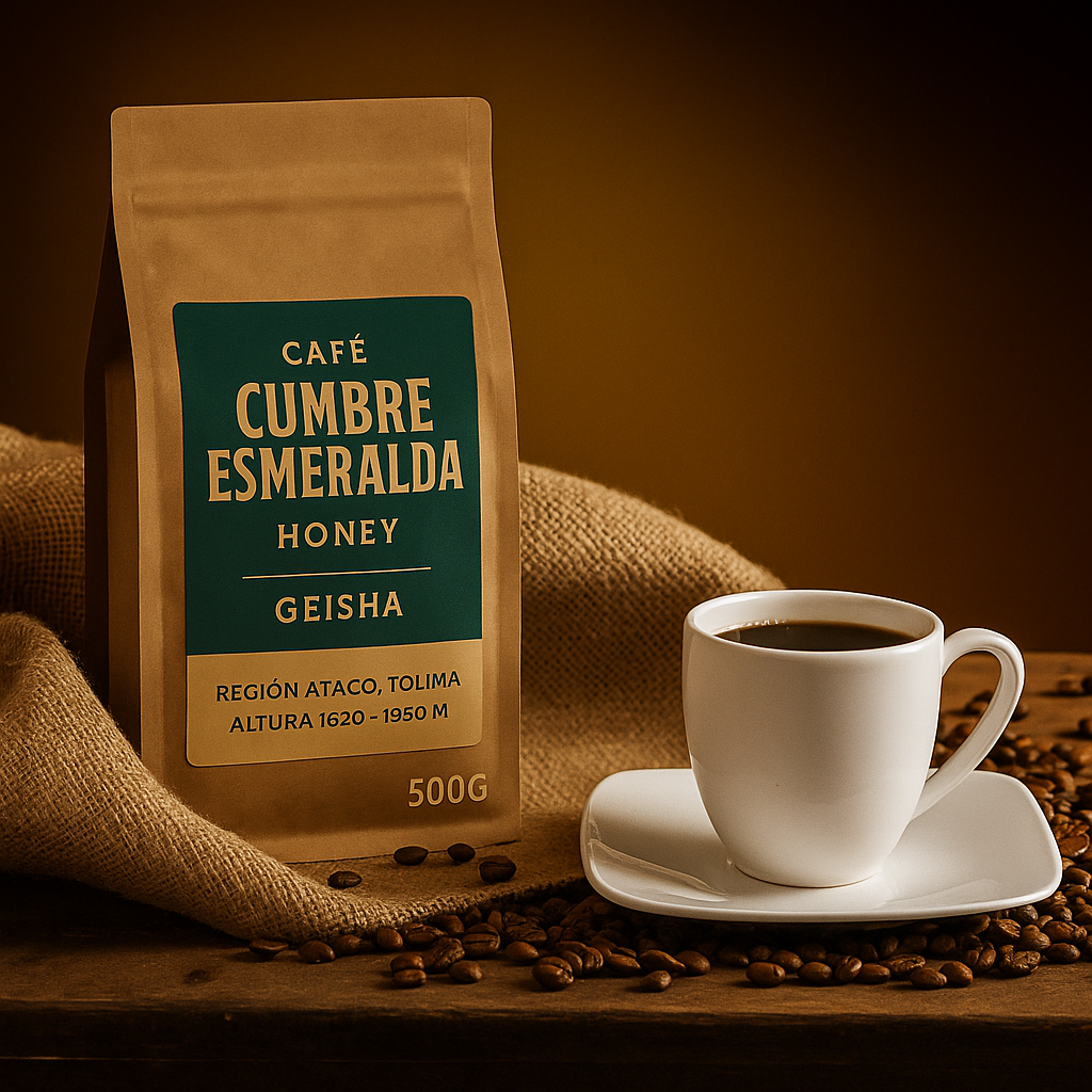 Café Cumbre Esmeralda Honey Geisha 100% Orgánico + Obsequio 🎁