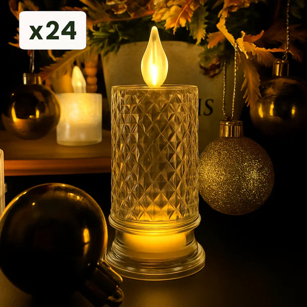 Velas LED X24 Decorativas con Luz Romántica y Segura