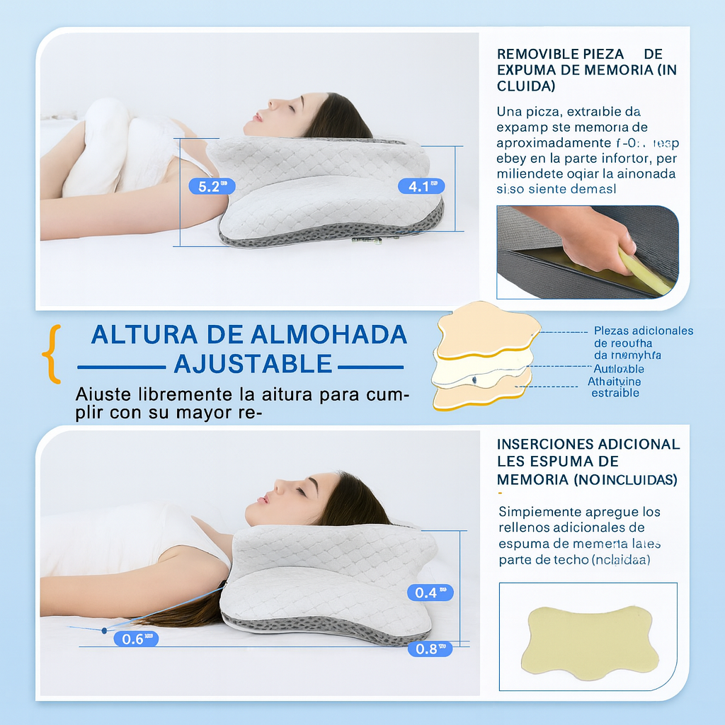 almohada ortopedica cervical ergonomica