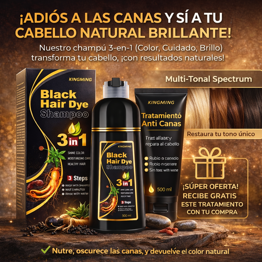 champú Anti Canas Natural 3 en 1 Gratis Tratamiento anti-canas