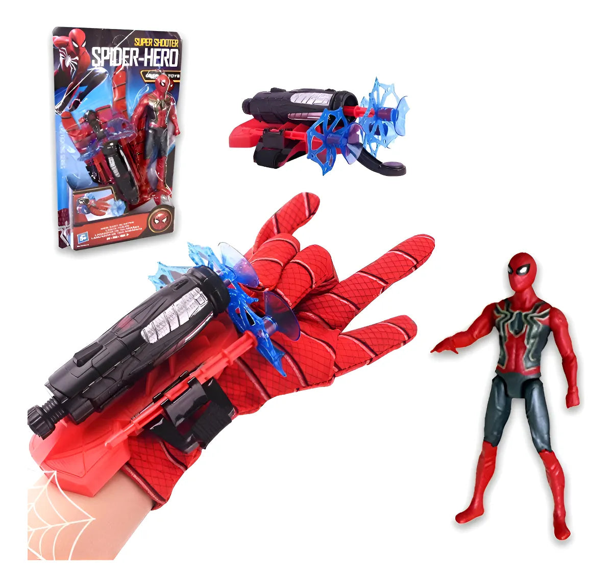 PAR DE GUANTES SPIDERMAN LANZA  DARDOS GRATIS FIGURA spiderman