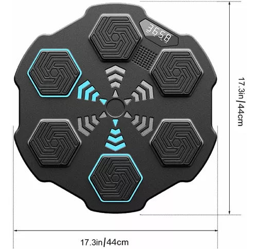 Maquina de Boxeo   Musical de 6 puntos Bluetooth Negra