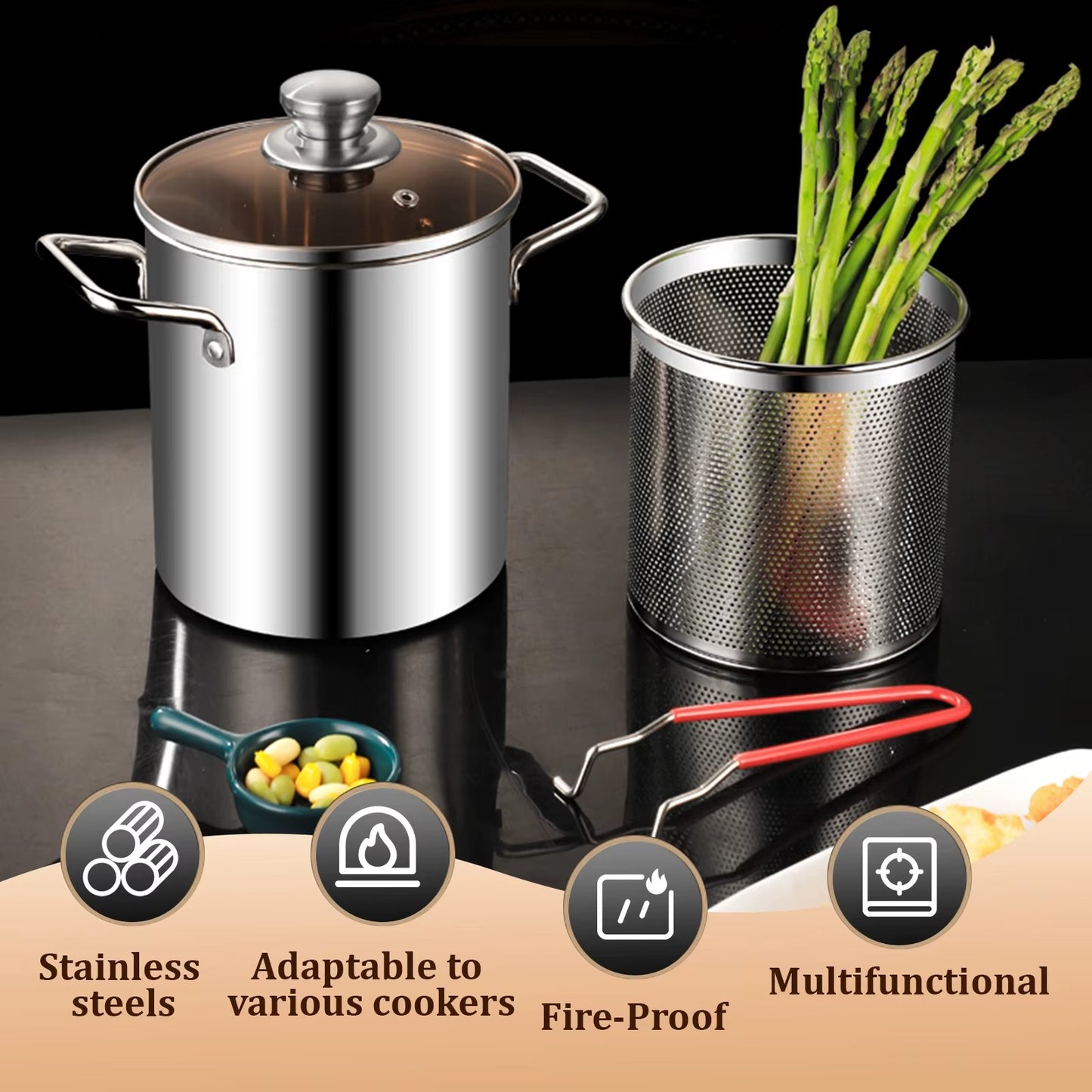 FryFresh® Freidora Multifuncional 2 en 1 Premium