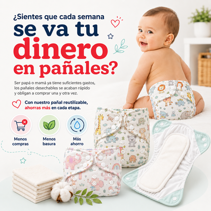 PAÑAL ECOLOGICO CON INSERTO INCLUIDO