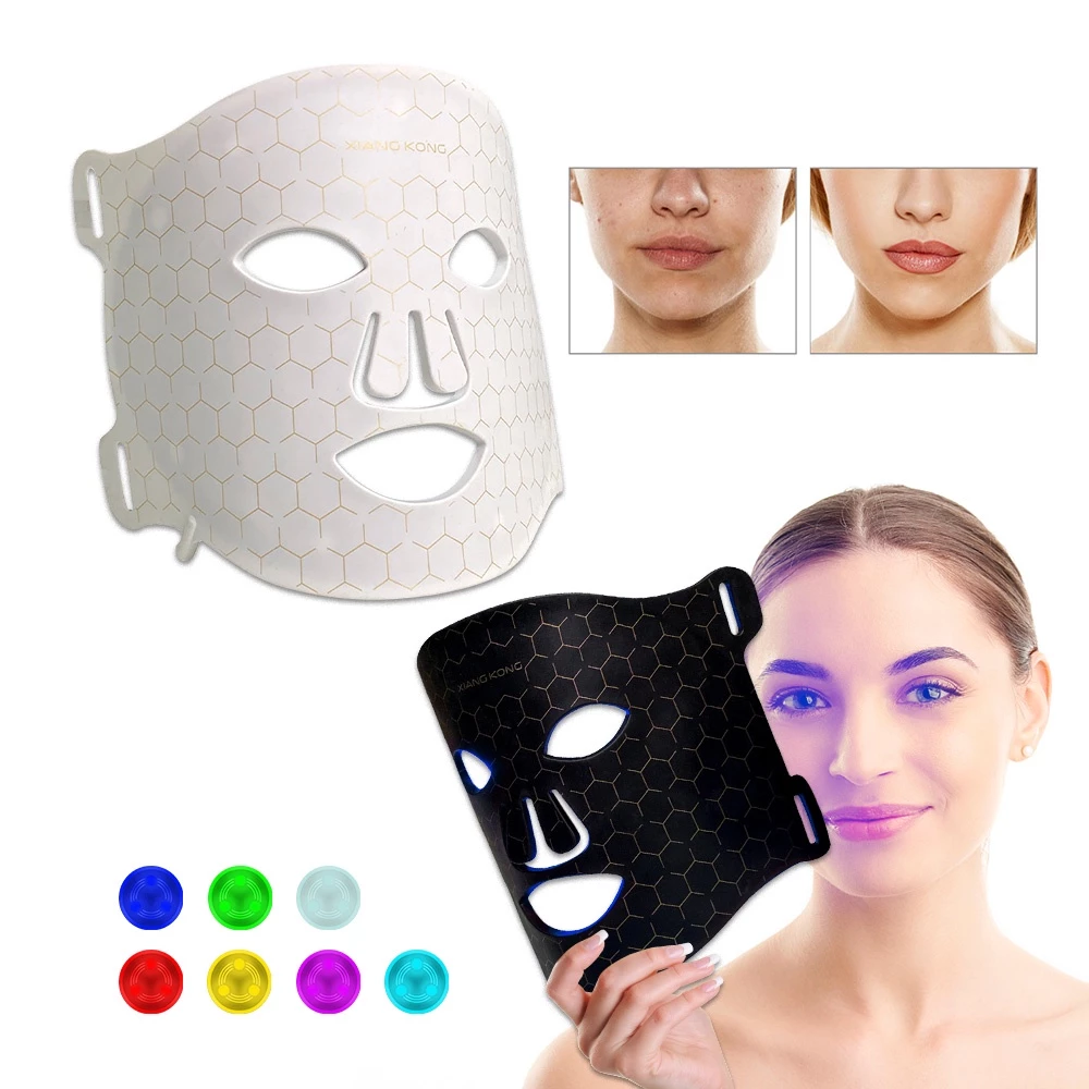 Mascarilla Facial  LED 7 Colores Para Limpiar Las Impurezas De La Piel