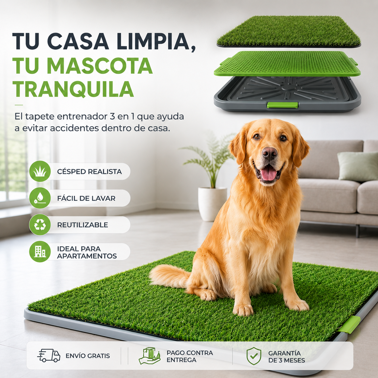 TAPETE BAÑO ENTRENADOR PARA MASCOTAS