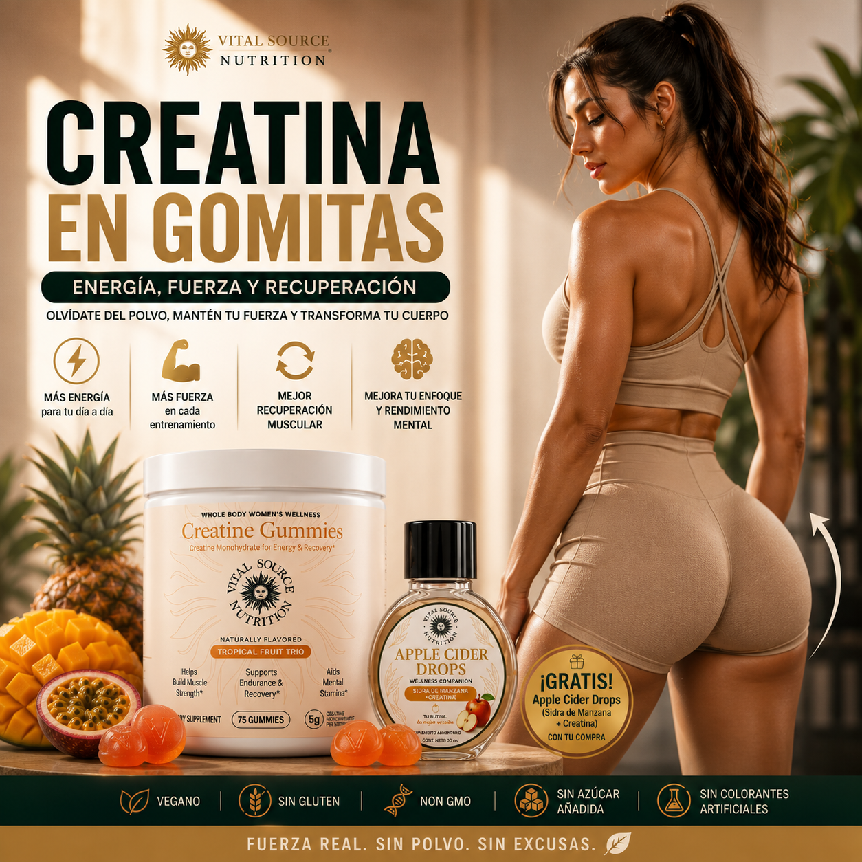 CREATINE GUMMIES MONOHIDRATADA  + OBSEQUIO🎁