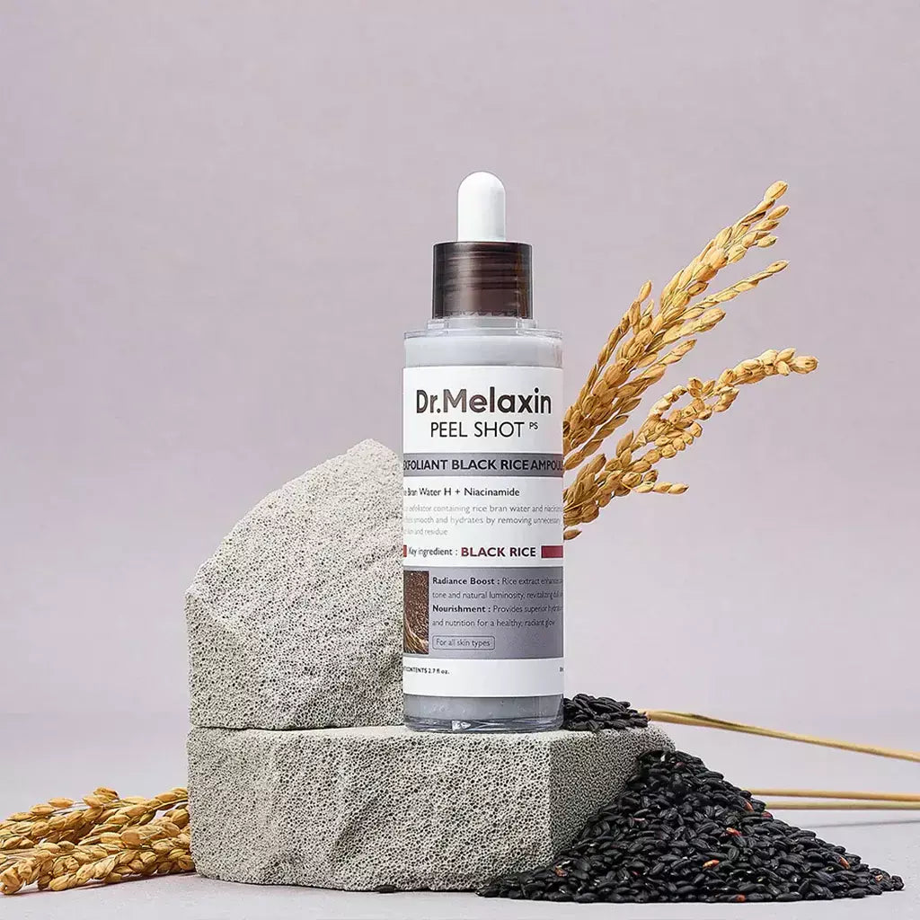 Dr.Melaxin Peel Shot Glow  Exfoliante de Arroz 80ml Exfoliante Facial y Corporal Removedor de Puntos Negros