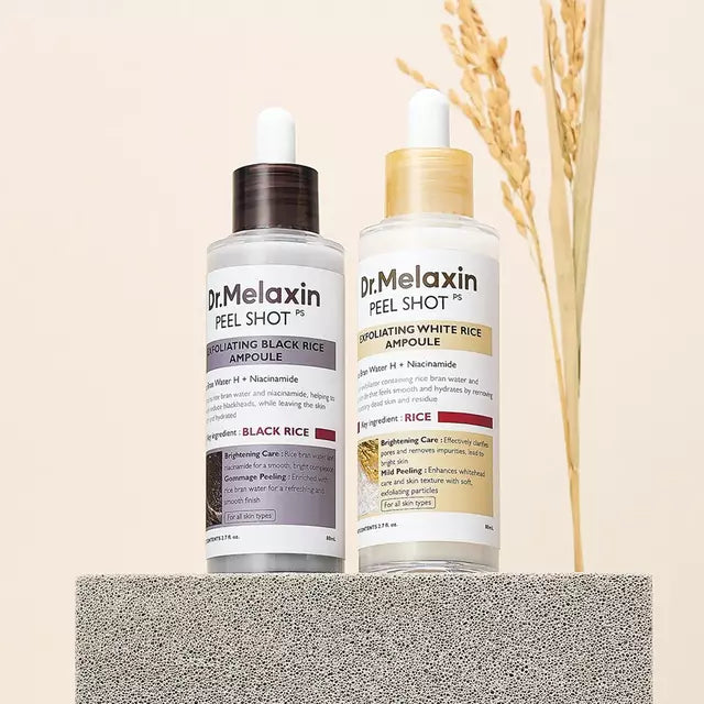 Dr.Melaxin Peel Shot Glow  Exfoliante de Arroz 80ml Exfoliante Facial y Corporal Removedor de Puntos Negros
