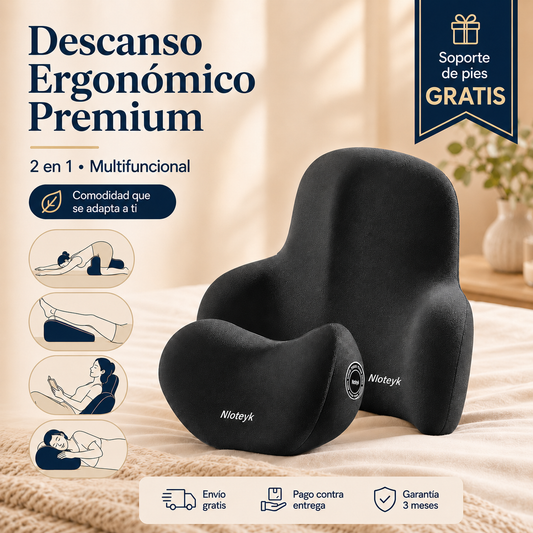 Kit Almohada Para Cuello Soporte Lumbar