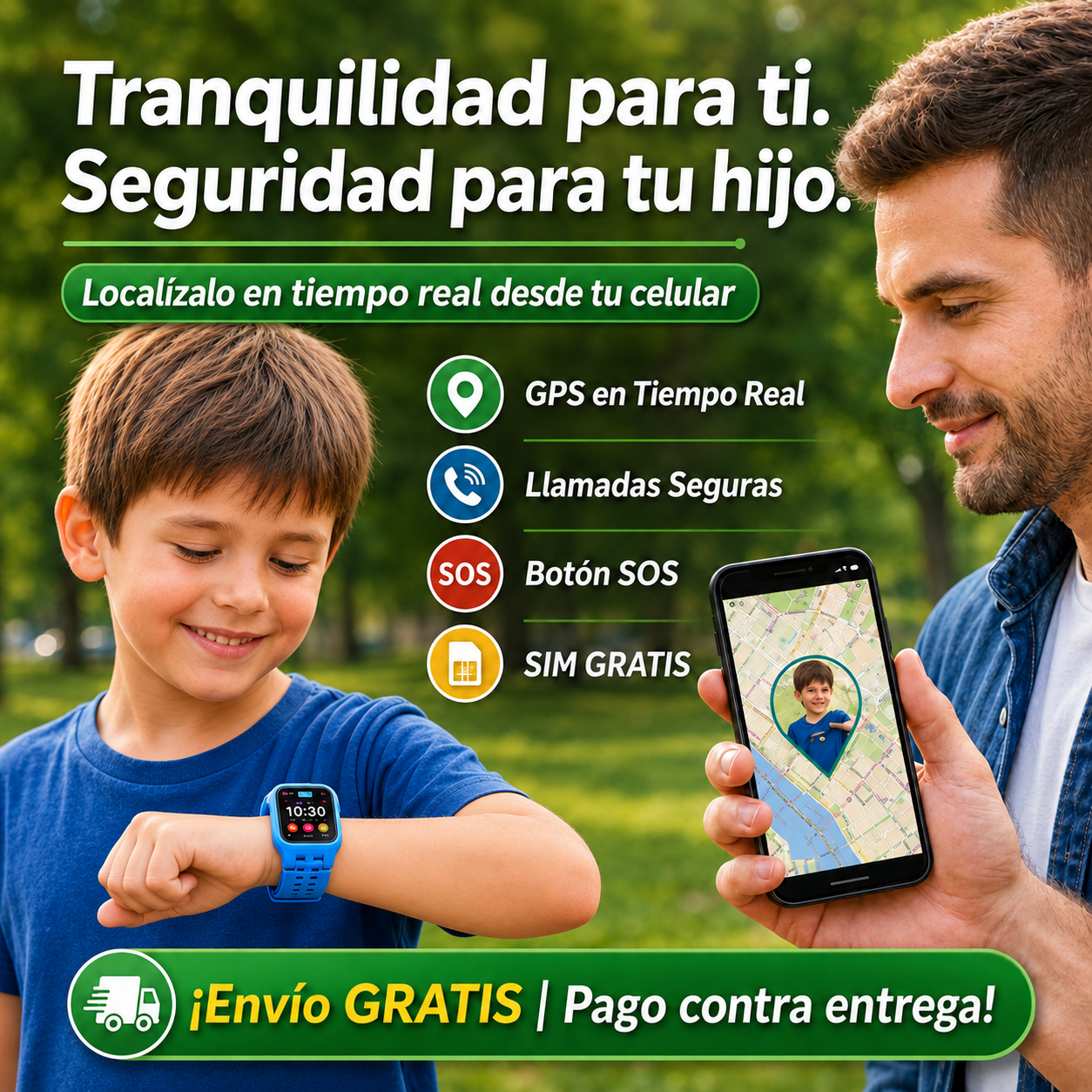 Reloj Inteligente con GPS  Seguridad y Conectividad para tu Hijo/a GRATIS SIM 4G