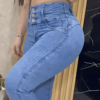 DUO JEANS LEVANTA GLÚTEOS CON FAJA INTEGRADA