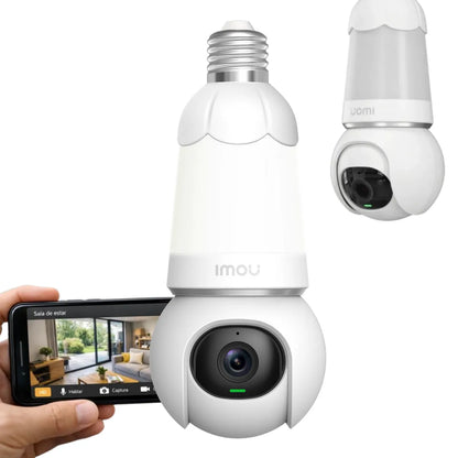 Cámara de Seguridad IMOU Bombillo 2K (3MP) – WiFi, Full Color, Detección Inteligente, Audio 2 Vías
